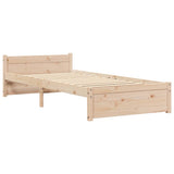 Bed Frame without Mattress Solid Wood 90x190 cm Single Single 815009