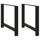 Dining Table Legs Black 2 pcs 100x cm Steel 4013320