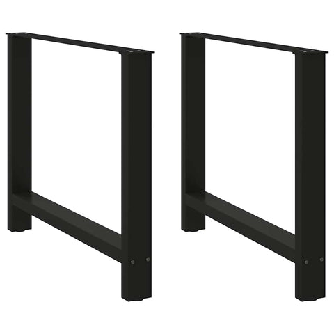 ZNTS Coffee Table Legs Black 2 pcs 100x cm Steel 4013320