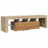 TV Cabinet with LED Lights Sonoma Oak 140x36.5x40 cm 804367