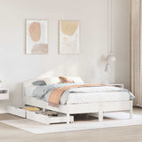 Bed Frame without Mattress White 140x200 cm Solid Wood Pine 3301828