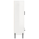 Highboard High Gloss White 69.5x31x115 cm Engineered Wood 828246