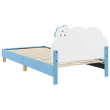 Children's Bed Frame with Headboard Blue 90 x 200 cm PU 42011023