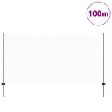 Welded Wire Fence 100 x 1.2 m PVC-Coated Steel Green 3336793