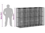 Gabion Raised Bed 2 pcs Silver 170 x 50 x 150 cm 3422234