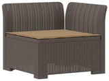 4-Seater Garden Sofa with Cushions Rattan Look PP Light Grey 3443976