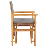 Dining Chair Folding Brown and Light Grey 56 x 54 x 87 cm 42032680