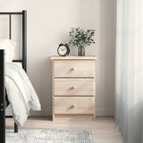 ZNTS Bedside Cabinet ALTA 41x35x55.5 Solid Wood Pine 353917