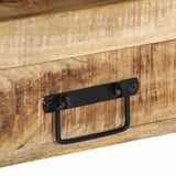 Console Table with Shelf Brown 90 x 33 x 75 cm Solid Mango Wood 4102742