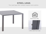Modern Square Dining Table for 2-4 People, with Glass Top & Metal Legs for Dining Room, Living Room, T3398P342298