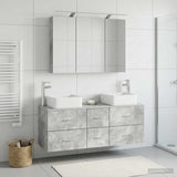 Bathroom Furniture Set 4 pcs Concrete Grey 3406778