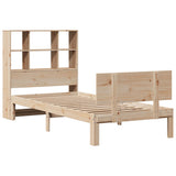 Bookcase Bed without Mattress 100x200cm Solid Wood Pine 3322662