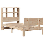ZNTS Bookcase Bed without Mattress 75x190cm Small Single Solid Wood Pine 3322650