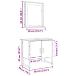 Bathroom Furniture Set with Storage 2 pcs Brown 60 x 33 x 60 cm 3334327