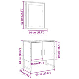Bathroom Furniture Set with Storage 2 pcs Brown 60 x 33 x 60 cm 3334327