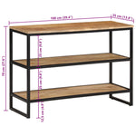 Console Table 100x35x70 cm Solid Rough Wood Mango 374075