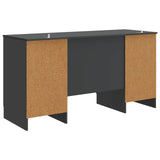 Desk with Shelf Black 142.5 x 50 x 75 cm Engineered Wood 3414640