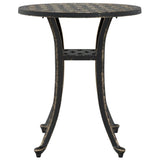 ZNTS Garden Table Bronze Ø48x53 cm Cast Aluminium 4002823