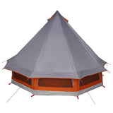 Tipi Tent with Roof Grey and Orange 404 x 370 x 270 cm Taffeta 42000965