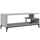 TV Cabinet Grey Sonoma 102x40x41 cm Engineered Wood and Powder-coated Steel 842414