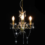 Chandelier with Beads Golden Round 3 x E14 281600