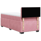 Box Spring Bed with Mattress Pink 100x200 cm Velvet 3286245