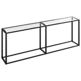 Console Table Transparent 220x35x75.5cm Tempered Glass 331690