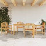 5 Piece Garden Dining Set Solid Wood Teak 3157929
