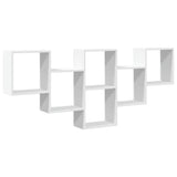 Wall Shelf White 159x18x66 cm Engineered Wood 853299