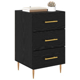 Bedside Cabinet Black Oak 40 x 40 x 66 cm Engineered Wood 882109
