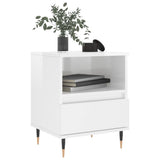 Bedside Cabinets 2 pcs High Gloss White 40x35x50 cm Engineered Wood 830609
