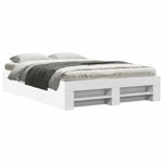 Bed Frame without Mattress White 140x190 cm Engineered Wood 3295499