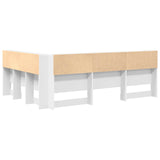 Storage Headboard with Shelf White 140 cm Engineered Wood 3335485
