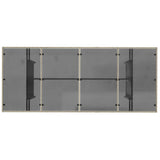 Garden Table with Glass Top Light Grey 190x80x74 cm Poly Rattan 365308
