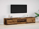 TV Cabinet with LED Old Wood 165 x 34 x 40 cm Engineered Wood 8006550