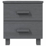 Bedside Cabinets HAMAR 2 pcs Dark Grey 40x35x44.5 cm Solid Wood 340410