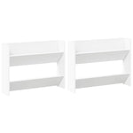 Wall Shoe Cabinet 2 pcs White 80x18x60 cm Engineered Wood 806742