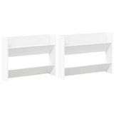 Wall Shoe Cabinet 2 pcs White 80x18x60 cm Engineered Wood 806742