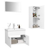 Bathroom Furniture Set White Engineered Wood 3071000