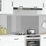 Kitchen Backsplash Light Grey 120 x 60 cm Tempered Glass 42001309