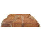 Table Top 90x40x2.5 cm Rectangular Solid Wood Acacia Live Edge 370611