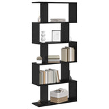 Book Cabinet Black Oak 70 x 24 x 161 cm Engineered Wood 879669