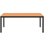 Garden Table Brown 185x90x74 cm Aluminium and WPC 42795