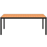 Garden Table Brown 185x90x74 cm Aluminium and WPC 42795