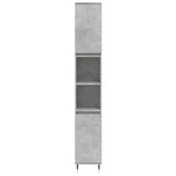 ZNTS 3 Piece Bathroom Furniture Set Concrete Grey Engineered Wood 3190217