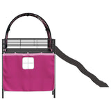 Kids'Loft Bed Frame Black and Pink 90 x 200 cm Metal 42020846