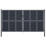 Garden Gate Steel 400x200 cm Anthracite 144534