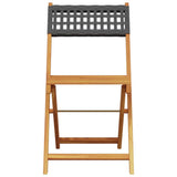 Garden Chair Set of 4 Black PE rattan, Solid acacia wood Medium 3214592