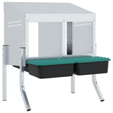 Chicken Nesting Box 2 Compartments with Legs Galvanised Steel 4104895