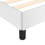 ZNTS Bed Frame without Mattress White 180x200cm Super King Faux Leather 349901